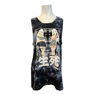 Anime Ladies Medium Tank Top Tye Die Seishi Two Girls Long T Shirt New